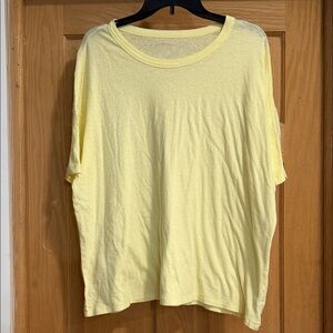 American Eagle Outfitters Soft Yellow Crop Top